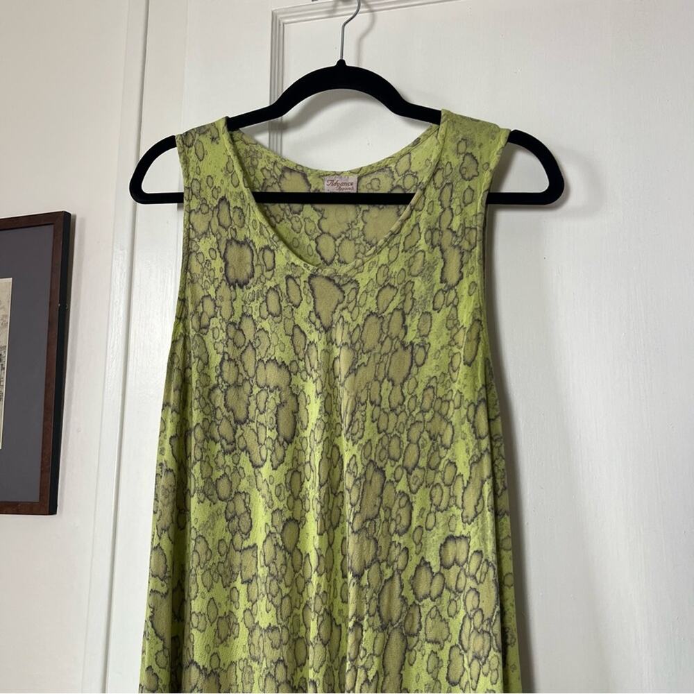 Vintage Funky Green Dyed Midi Dress - Picture 5 of 7
